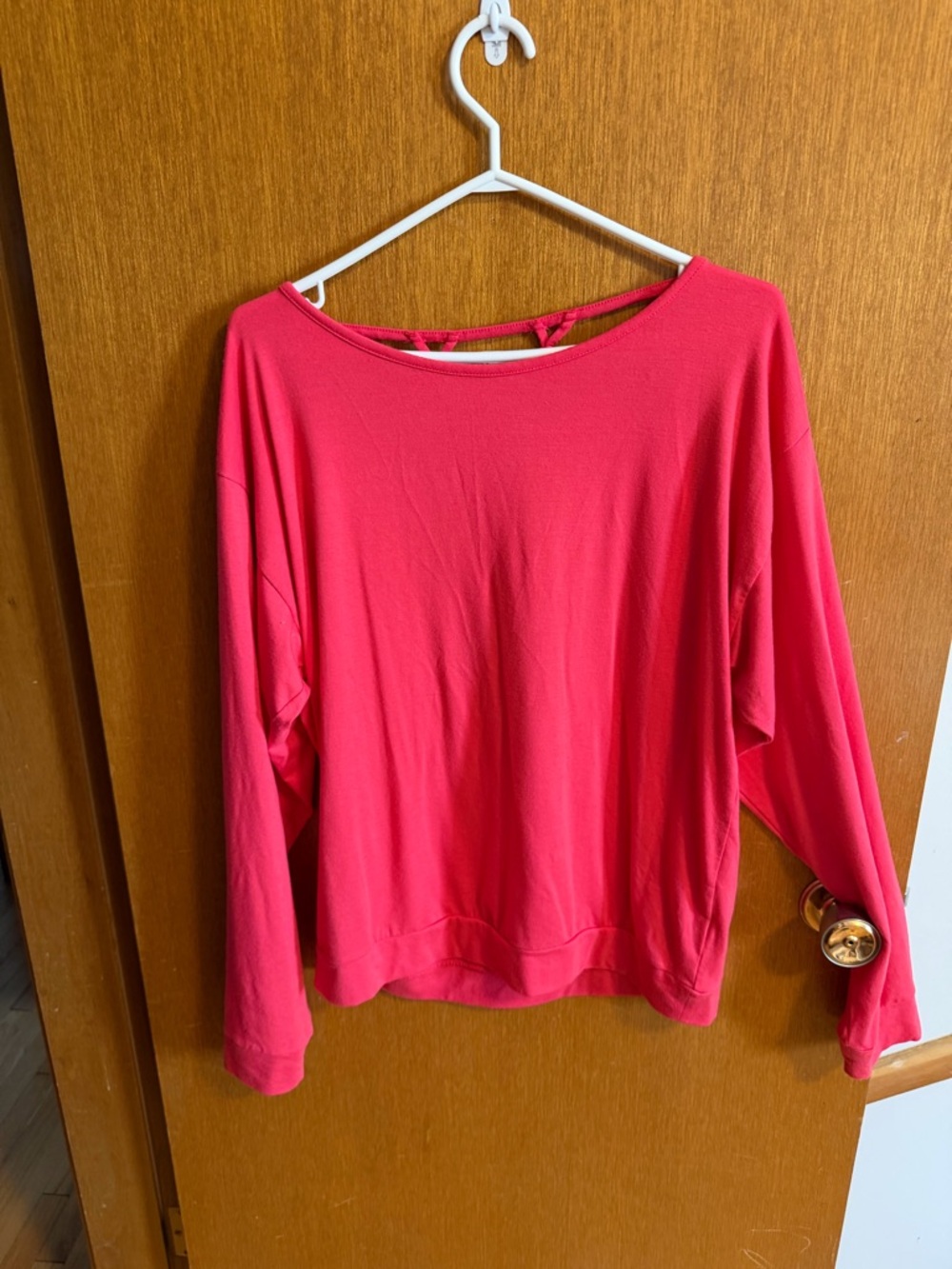 Forever 21 Women's Boatneck Sweatshirt - Hot Pink